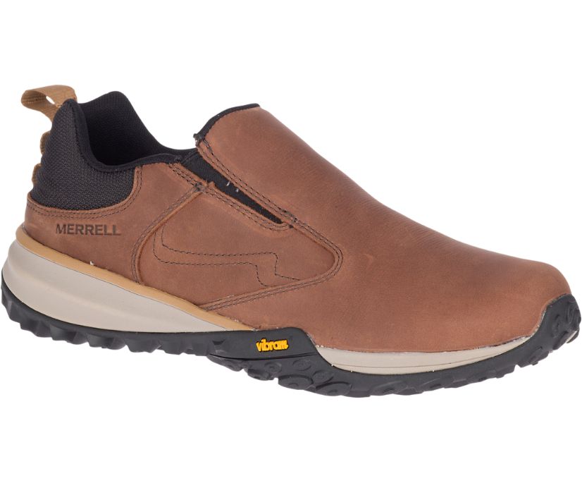 Buty Merrell Havoc Wells Moc - Slip Ons Męskie Merrell - Brązowe [BKEZX-1823]